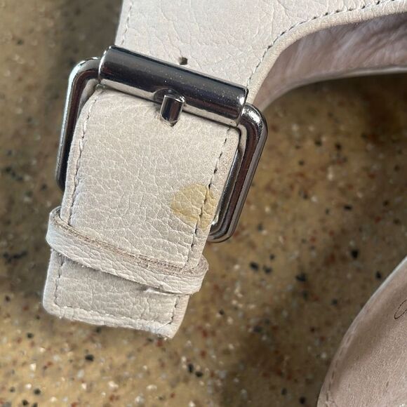 Caslon Martin Leather Open Toe Slingback Sandals 7 Bone - Picture 15 of 16